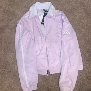 Lavender adidas cropped jacket